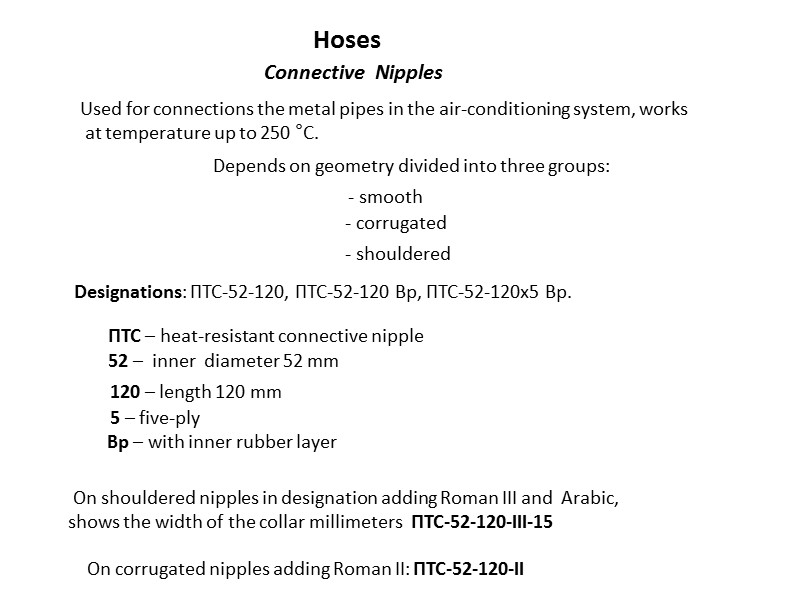 Hoses Connective  Nipples Used for connections the metal pipes in the air-conditioning system,